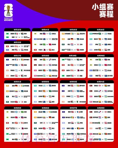 2026世界杯完整赛程一览最新时间表在哪里看